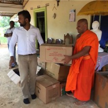 Donations to dhamma school in awukana 2019