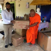 Donations to dhamma school in awukana 2019