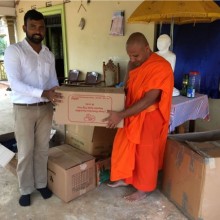 Donations to dhamma school in awukana 2019