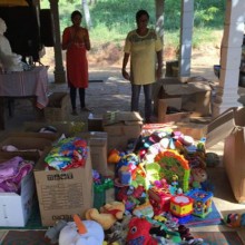 Donations to dhamma school in awukana 2019