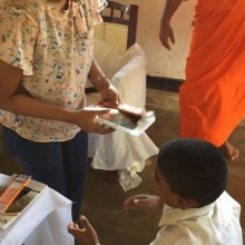 Donations to dhamma school in awukana 2019