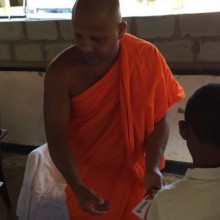 Donations to dhamma school in awukana 2019