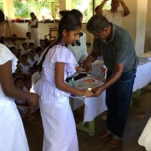 Donations to dhamma school in awukana 2019